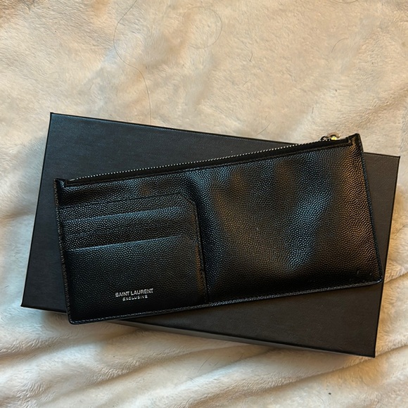 Saint Laurent Black Leather Wallet